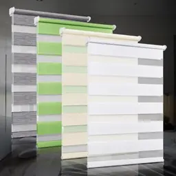 bobodeco Doppelrollo Klemmfix ohne Bohren, Duo Rollo Lichtdurchlässig & Verdunkelnd, Weiß 35x120 cm