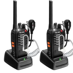 MaxTalker MT-8S Aufladbare Walkie Talkies für Erwachsene und Kinder, Lizenzfrei mit 16 Kanälen und Headset (2 Stück)
