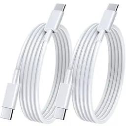 USB C auf USB C Kabel 2er Pack 100W 1.8M Schnellladekabel für iPhone 17/16/15, Samsung S23/S22/S21, MacBook Pro/Air, Huawei (Weiß)