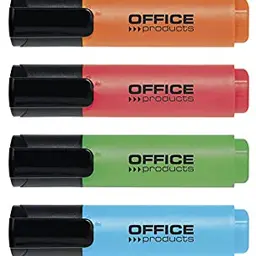 OFFICER PRODUCTS Textmarker 6er Pack in Gelb, Orange, Rosa, Grün, Rot und Blau - Hohe Qualität, Strichstärke 2-5mm