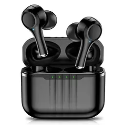 Kabellose Bluetooth Sportkopfhörer mit Mikrofon, IP7 wasserdicht, 50 Stunden Spielzeit, In-Ear Ohrhörer (Schwarz)