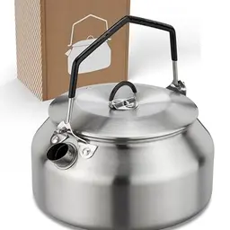 LAMBDA COFFEE® Geysír Wasserkocher 1L aus Edelstahl, tragbar für Camping und Teekanne