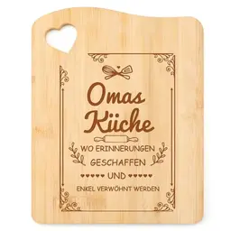 Tulolvae Geschenk für Oma – Bambus Schneidebrett für Weihnachten, Ostern, Muttertag und Geburtstag