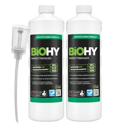BiOHY Parkettreiniger (2 x 1 l) | Materialschonend & schmutzlösend | Für streifenfreie Reinigung
