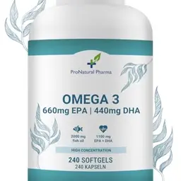 Omega 3 2000 mg | 240 Kapseln | Hohe EPA und DHA Konzentration | 4 Monate