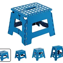ARREGUI TB-022-A Klapphocker | Faltbarer Hocker für drinnen und draußen | 150 kg Belastbarkeit | 22 cm hoch | Blau