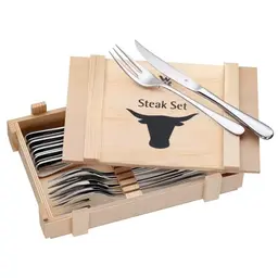 WMF Steakbesteck 12-teilig für 6 Personen in Holzkiste