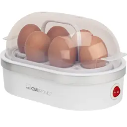 Clatronic Eierkocher für 6 Eier mit akustischem Signal und Zubehör - EK 3497, Weiß