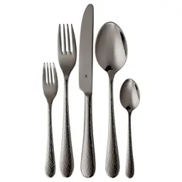 WMF Sitello Besteck Set für 6 Personen, 30-teilig, ergonomisch, Cromargan Edelstahl, Midnight-Edition