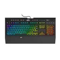 uRage Exodus 900 Gaming Tastatur, mechanisch, taktile braune Switches, lautlos, DE-Layout, RGB, Anti-Ghosting, Handballenauflage, schwarz