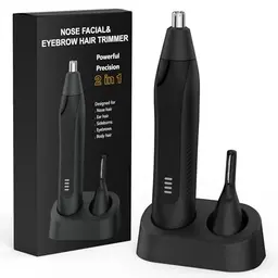 Wiederaufladbarer Nasen- und Ohrhaarschneider 2-in-1 Set, Professioneller Augenbrauen- und Gesichtstrimmer
