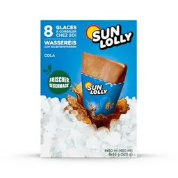 Sun Lolly Wassereis Cola 8 Stk | Mit Fruchtsaft | Ohne künstliche Aromen | Frei von Süßungsmittel | Laktose- und glutenfrei