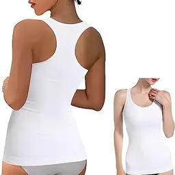 MAYROUND Damen Bauchweg Camisole Top - Nahtloses Shaping Shirt für Workout
