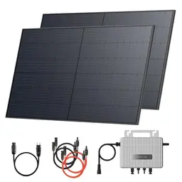 Solarway® Balkonkraftwerk 1000Wp - Komplettset mit 800W Wechselrichter und bifazialen 500W Solarmodulen