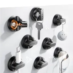 LISEN Magnetischer Kabel-Organizer, 8 Stück, leicht zu öffnen, stark klebend, für Schreibtisch, Nachttisch, Büro, Auto