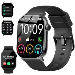 Smartwatch für Herren und Damen, 1,96 Zoll, Fitnessuhr mit 113+ Sportmodi, IP68 wasserdicht, Herzfrequenz- und Schlafmonitor