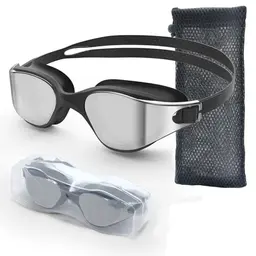Roujune Polarisiert Schwimmbrille für Herren und Damen, UV-Schutz, Anti-Nebel, Verstellbarer Gurt, Komfortable Passform