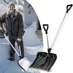 BACOENG Schneeschaufel 450 mm mit D-Griff – Ergonomisch und robust für Garten und Fahrspur