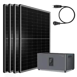 Balkonkraftwerk 2600W mit 2,56kWh Speicher und 4x500W Solarmodulen für Haus und Balkon