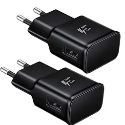 2er Pack USB Schnellladegerät Stecker für Samsung Galaxy S-Serie und Note-Serie