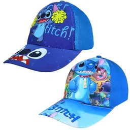 2er Set Cartoon Baseball Caps für Kinder - Blau, Sonnenschutz, Jungen und Mädchen