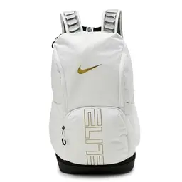 NIKE Unisex Varsity Elite Rucksack, Weiß/Schwarz/Glamour Gold, Einheitsgröße