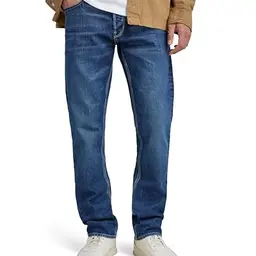 G-STAR RAW Herren Mosa Straight Jeans, Blau, 33W / 30L