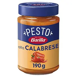 Barilla Pesto alla Calabrese 190g - Glutenfreie italienische Pasta-Sauce mit Paprika und Peperoni