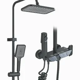 Hevenaov Thermostat-Duschset mit Regenduschkopf und Edelstahlarmatur