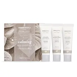Green People Sensitive Skin Care Set - Natürliche 3-Schritte-Routine - Vegan, 3 x 30ml