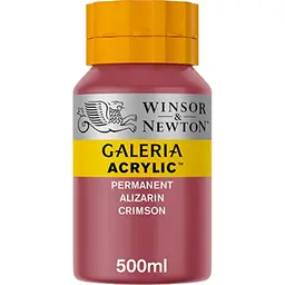 Winsor & Newton Galeria Acrylfarbe 500 ml - Lichtecht, hohe Pigmentierung, buttrige Konsistenz, Permanent Alizarinkarmesin