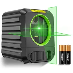 Huepar B011G Kreuzlinienlaser - Selbstnivellierender Linienlaser für vertikale und horizontale Ausrichtung, ideal für DIY-Anwendungen