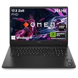 HP Omen Gaming Laptop 17,3 Zoll Full HD, AMD Ryzen 7, 16GB RAM, 512GB SSD, NVIDIA RTX 4060, Windows 11