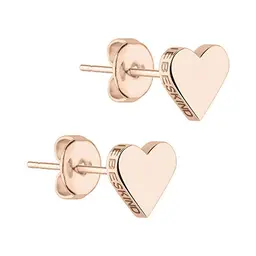 Liebeskind Berlin Damen Ohrringe Herz Edelstahl Roségold, One Size