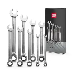 INBUS® Maul-Ringratschenschlüssel Set 9-tlg, 7–19 mm
