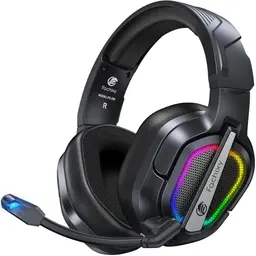 Fachixy Wireless Gaming Headset für PS4, PS5, PC, Mac, Switch, mit Noise-Cancelling Mikrofon und LED-Lichtern