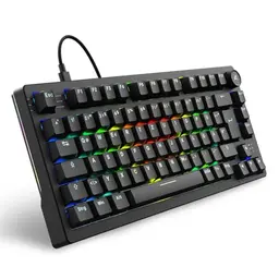 Sharkoon Skiller SGK25 RGB Gaming Tastatur, 75% Layout, Hot Swap, Schwarz