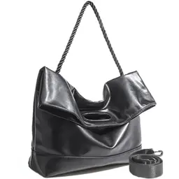 VOKUVIKU Damen Schultertasche Schwarz - Elegante PU Leder Shopper für Arbeit und Freizeit