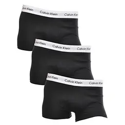 Calvin Klein Herren Boxershorts, hochwertige Baumwoll-Unterhosen mit Stretch, 3er Pack, Schwarz, Größe L