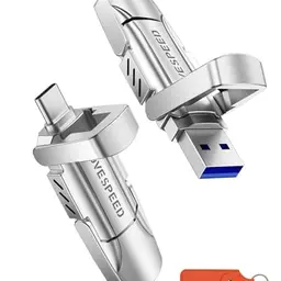 MOVE SPEED USB Stick 1TB - Professionelle Externe SSD, 560 MB/s, Dual USB C & USB-A, Kompatibel mit iPhone, MacBook, Windows & Android