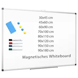 XIWODE Whiteboard 60x45 cm - Magnettafel mit Stiftablage, beschreibbar und kratzfest
