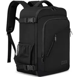 Handgepäck Rucksack 40x20x25 für Ryanair - Klein & praktischer Laptop Rucksack mit USB Ladeanschluss, Schwarz