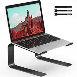 BONTEC Ergonomischer Laptop-Ständer für 10-17,3 Zoll Laptops, Schwarz