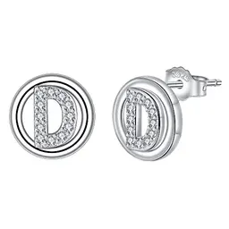 J.MUEN 925 Silber Buchstaben Ohrringe A-Z, Initiale Schmuck für Mädchen und Damen, Geburtstagsgeschenke