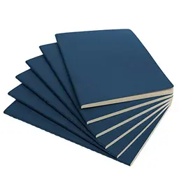 Simply Genius A5 Travel Journal Dot Grid Notizbuch, 6er-Pack, Marineblau