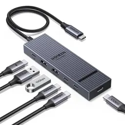 UGREEN Revodok Pro USB-C Hub, 4K Video Station mit 10Gbps USB 3.2, PD 100W, kompatibel mit MacBook und tragbaren Monitoren