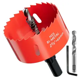 GARHWAL Bi-Metall-Lochsäge 60mm mit Adapter – Für Holz, Kunststoff, Gipskarton und dünne Metalle