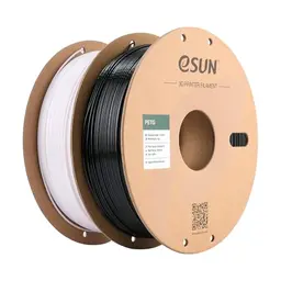 eSUN PETG Filament 1,75 mm, 2 Rollen, 1 kg pro Spule, Schwarz+Weiß, für 3D-Drucker