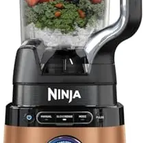 Ninja 2-in-1 Power Mixer Pro - 1200W Mixer mit Krug & Single Serve Tasse, Smoothies, Gemüse, Frozen Drinks, Kupfer/Schwarz