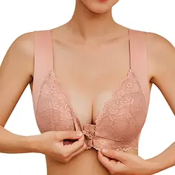 Damen Bügeloser Push-up BH ohne Bügel, Komfortabel und Nahtlos, Große Größen, Bequemer Alltags-BH in Coffee XL